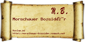 Morschauer Bozsidár névjegykártya